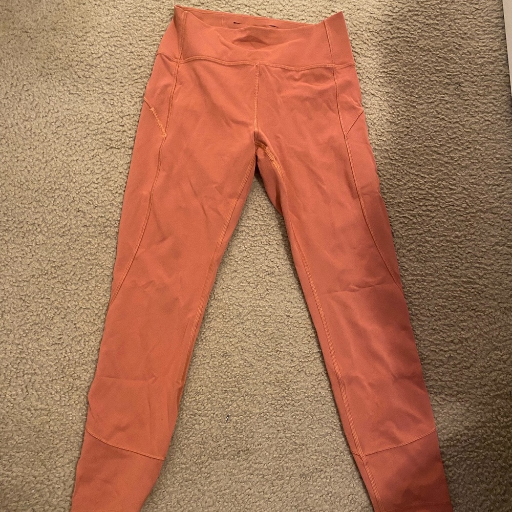 LULULEMON Fast and Free High-Rise Tight 28", Salmon, Size 6